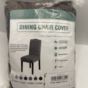2pcs Stretch Dining Chair Covers Slipcovers Seat Protector. Chocolate Colored